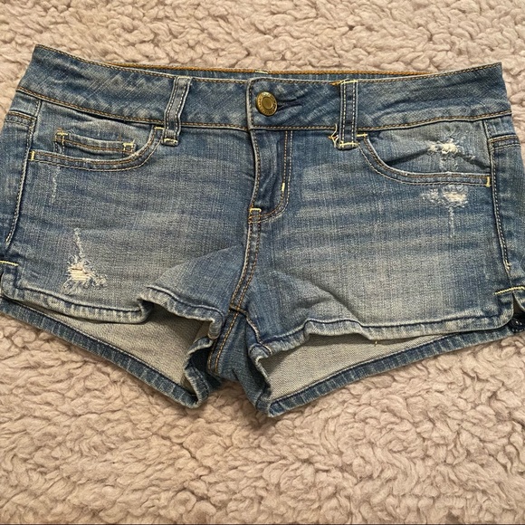 American Eagle Outfitters Pants - American Eagle Blue Distressed Denim Shorts